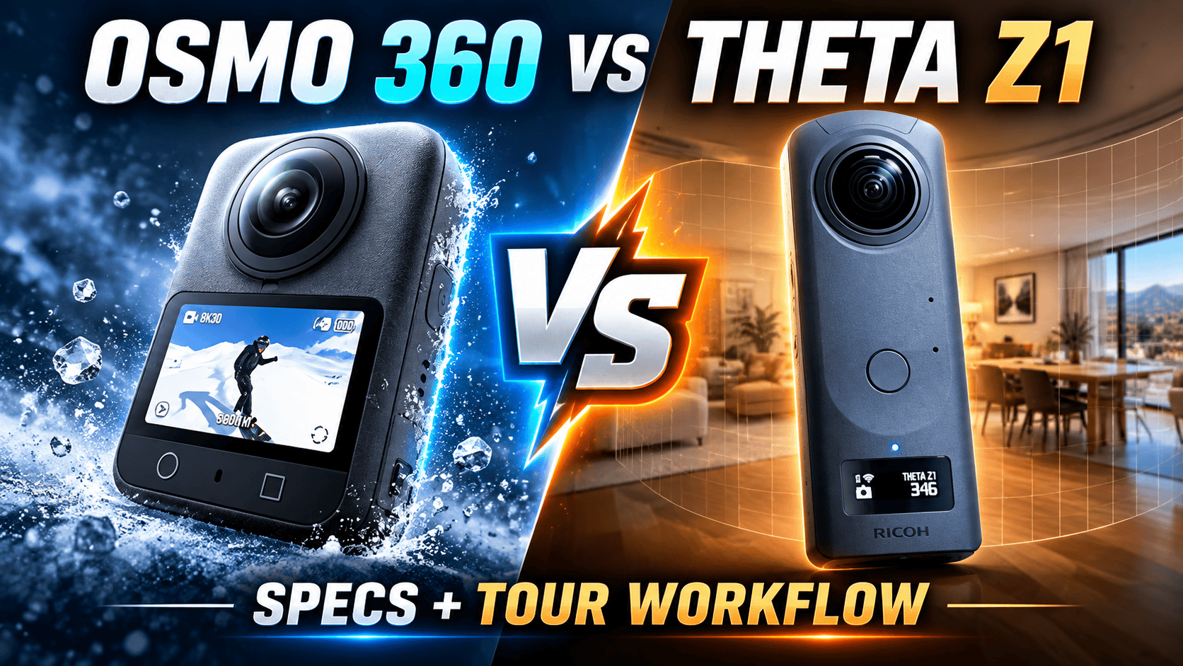 DJI Osmo 360 vs Ricoh Theta Z1: Specs and Tour Workflow