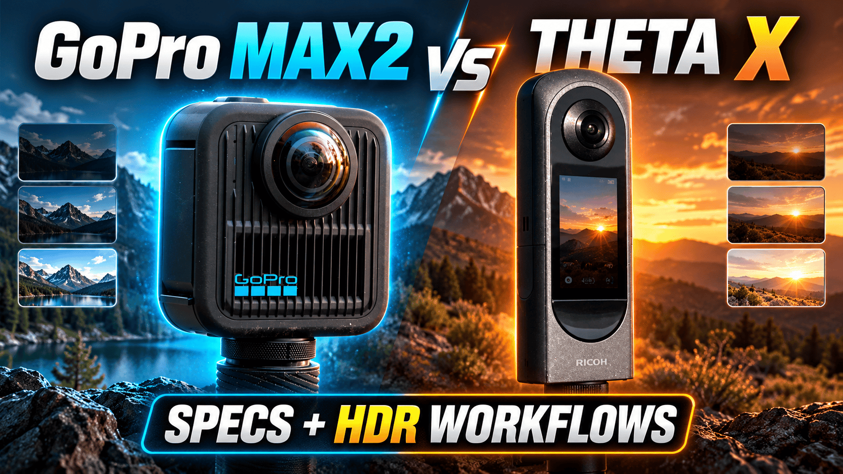 GoPro MAX2 vs Ricoh Theta X: Specs and HDR Workflows