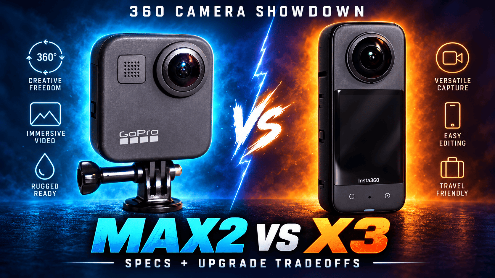 GoPro MAX2 vs Insta360 X3: Full Specs and Upgrade Tradeoffs