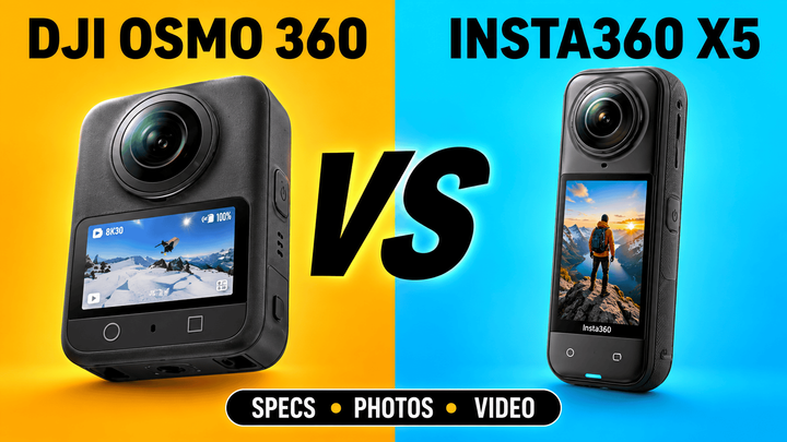DJI Osmo 360 vs Insta360 X5: Specs, Photos and Video