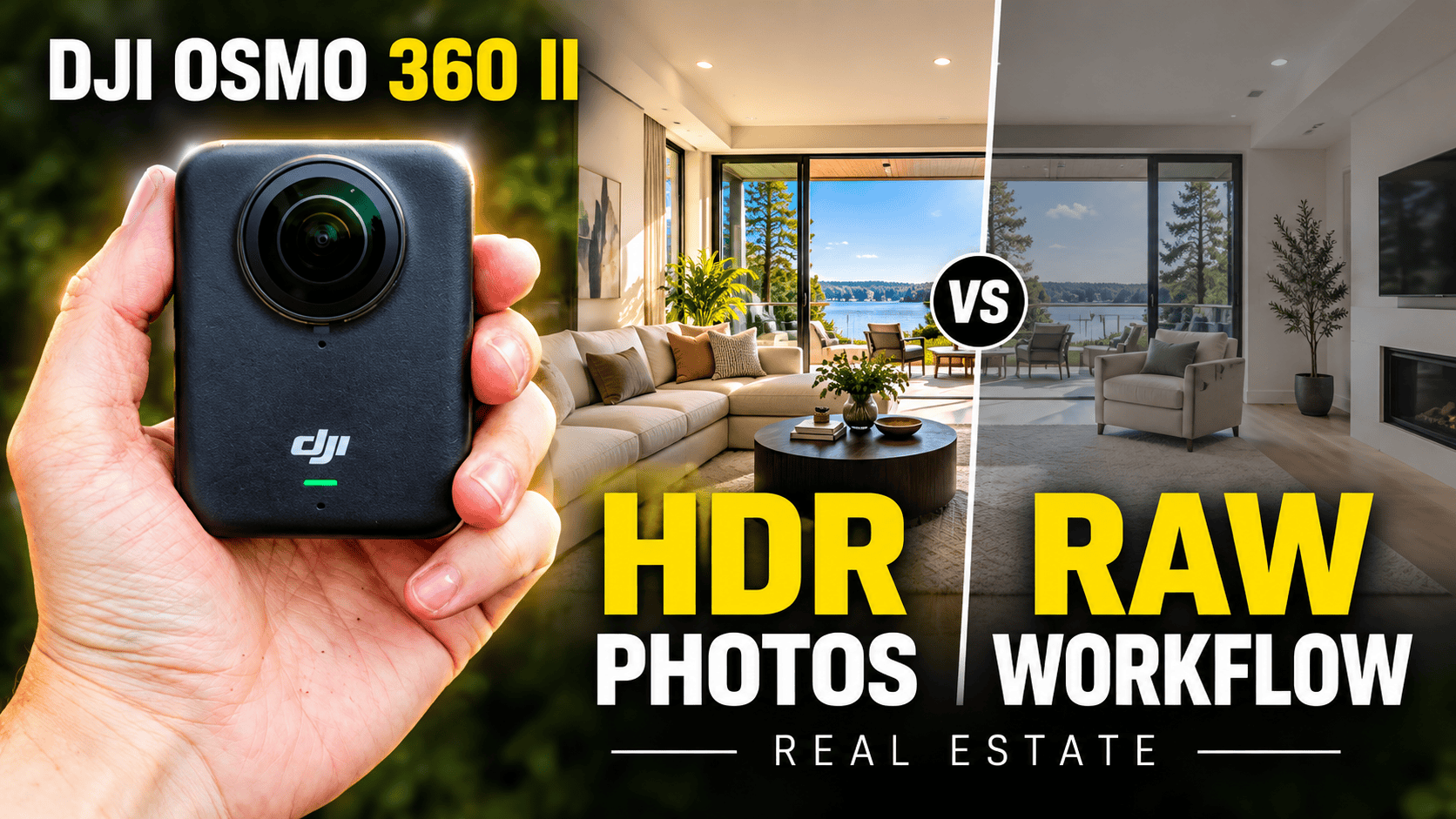 DJI Osmo 360 II for Real Estate: HDR Photos vs RAW Workflow