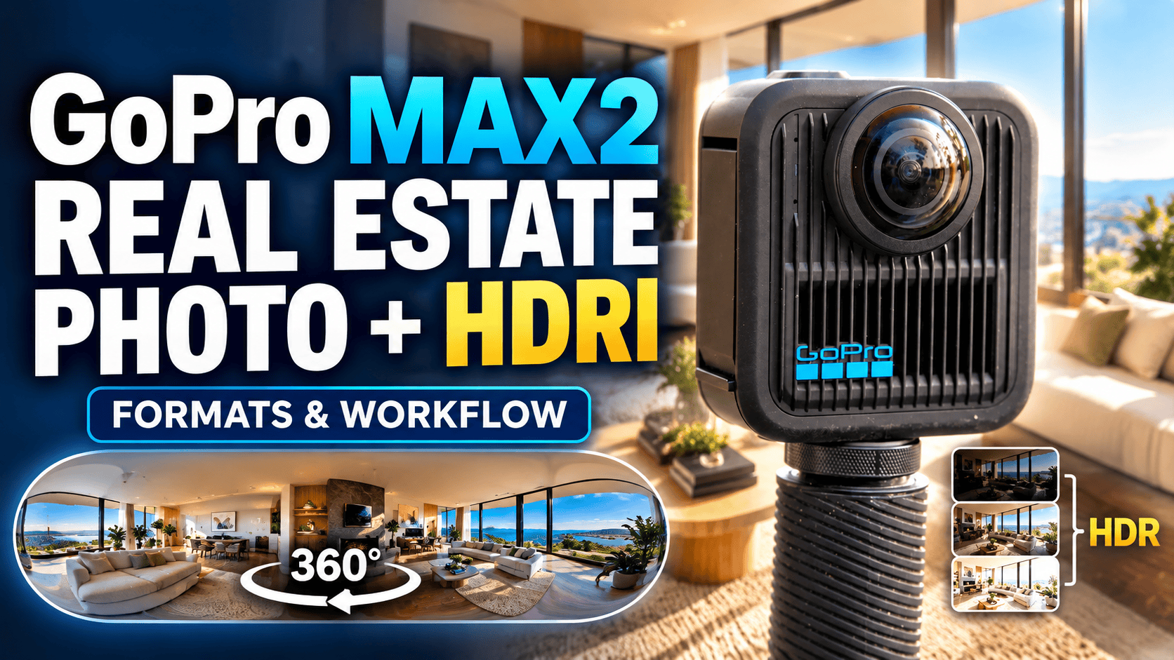 GoPro MAX2 for Real Estate: Photo Formats & HDRI Workflow