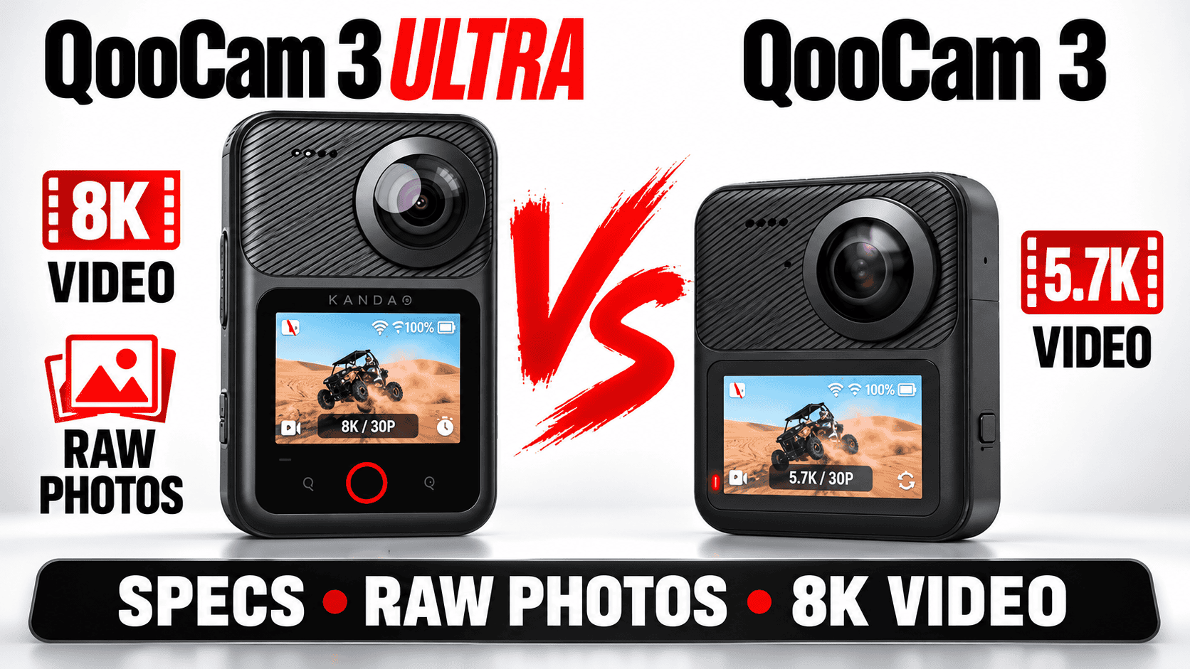QooCam 3 vs QooCam 3 Ultra: Specs, RAW Photos and 8K Video