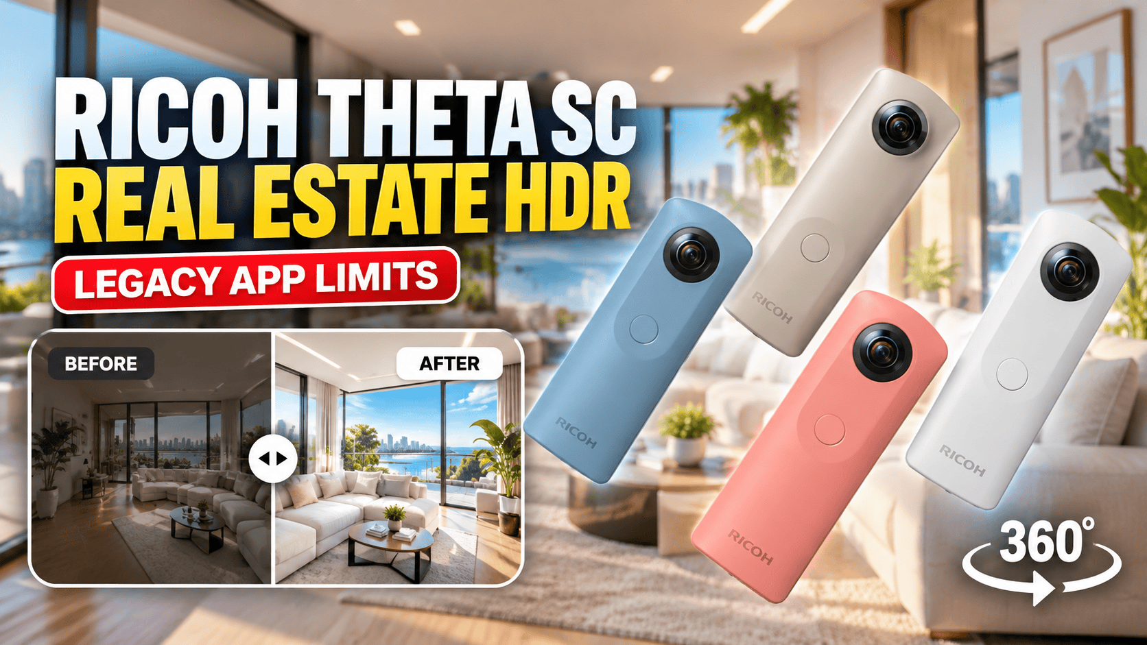 Ricoh Theta SC for Real Estate: HDR & Legacy App Limits