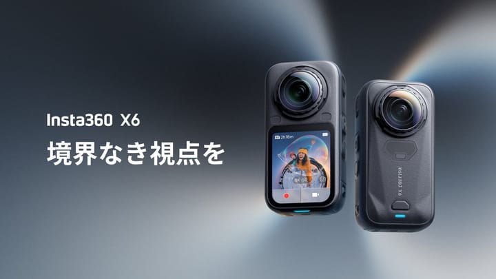 Insta360 X6 manufacturer photograph showing both sides