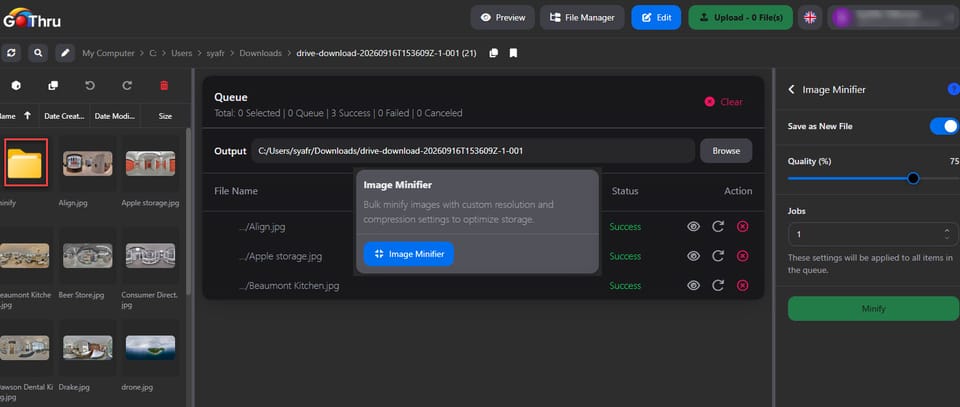 Reduce Image File Sizes with Image Minifier