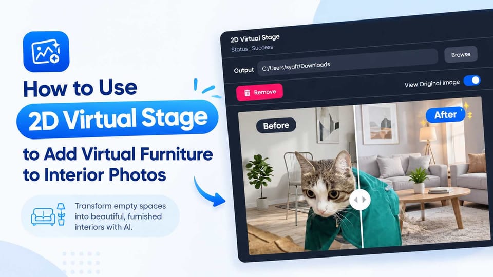 Add Virtual Furniture to 2D Images with AI