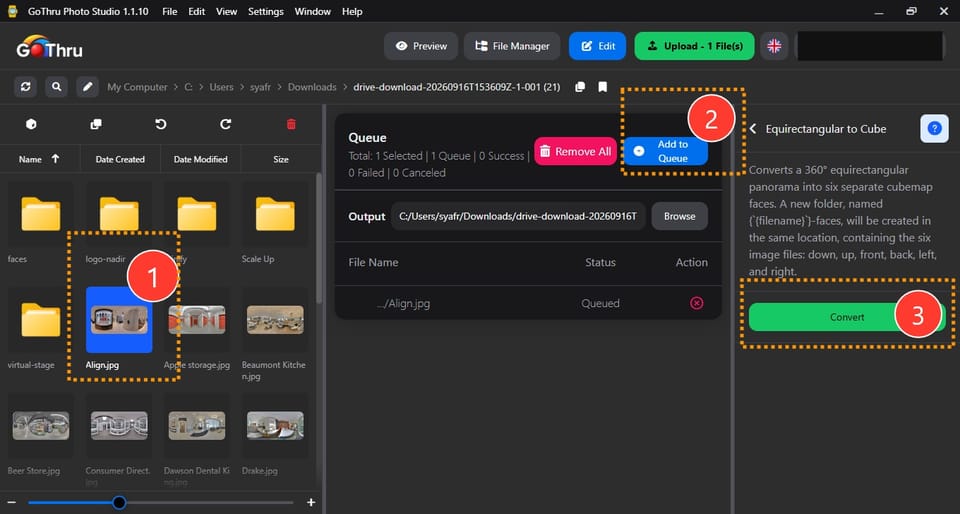 Convert 360° Panoramas to Cubemaps