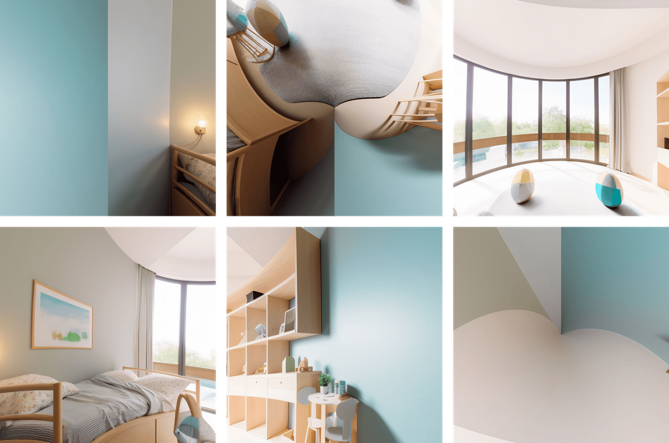 Six cubemap faces created from a 360 panorama