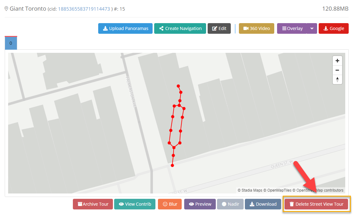 How to Delete a Street View Tour that is in GoThru