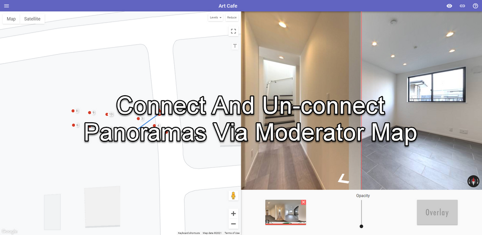 How To Connect And Un-connect Panoramas In The Moderator Via Map