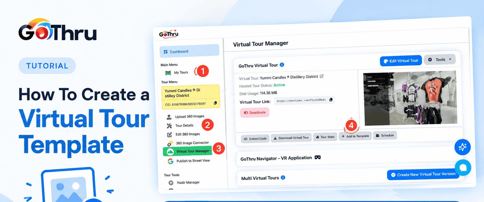 How To Create An Virtual Tour Template in GoThru